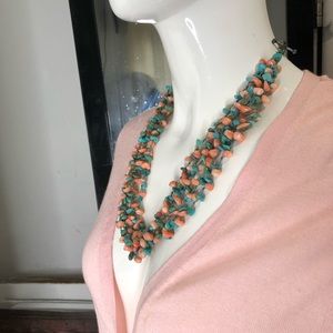 Coral and turquoise necklace
